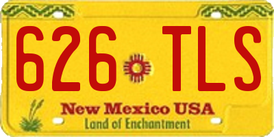 NM license plate 626TLS