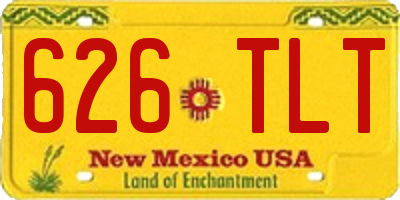 NM license plate 626TLT