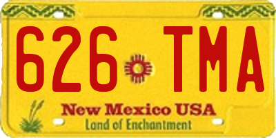 NM license plate 626TMA