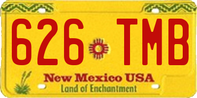 NM license plate 626TMB