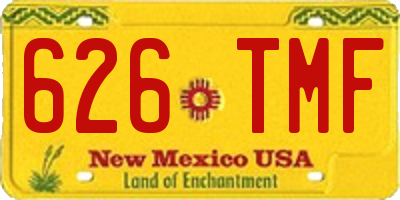 NM license plate 626TMF