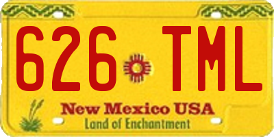 NM license plate 626TML