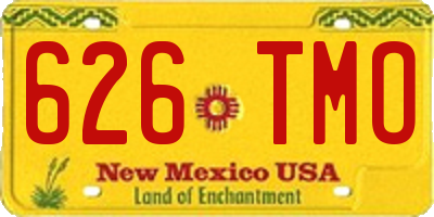 NM license plate 626TMO