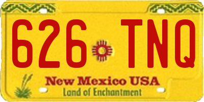 NM license plate 626TNQ