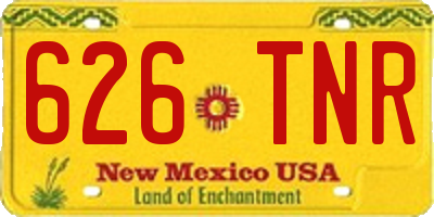NM license plate 626TNR