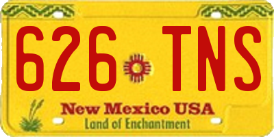 NM license plate 626TNS