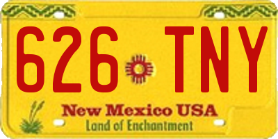 NM license plate 626TNY