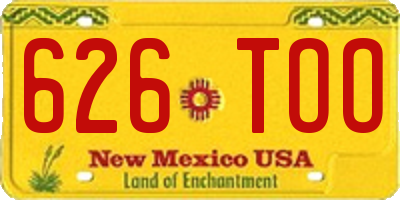 NM license plate 626TOO