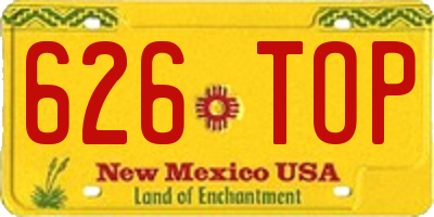 NM license plate 626TOP