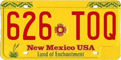 NM license plate 626TOQ