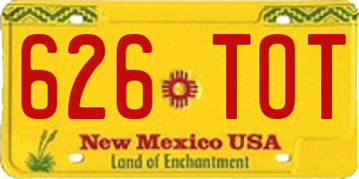 NM license plate 626TOT