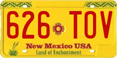 NM license plate 626TOV