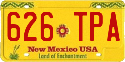 NM license plate 626TPA