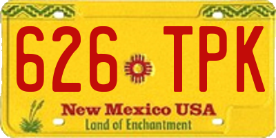 NM license plate 626TPK