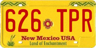 NM license plate 626TPR