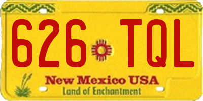 NM license plate 626TQL