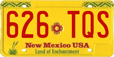 NM license plate 626TQS