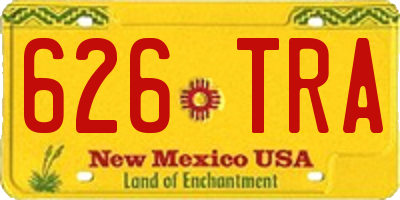 NM license plate 626TRA