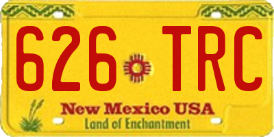 NM license plate 626TRC