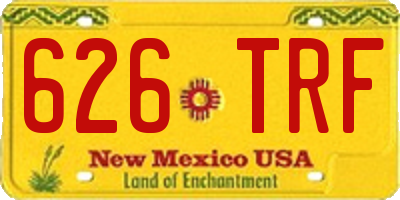 NM license plate 626TRF