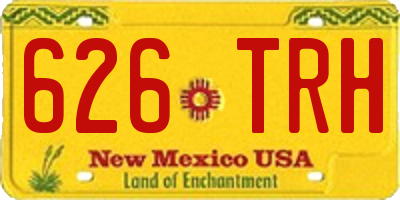 NM license plate 626TRH
