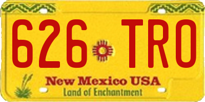 NM license plate 626TRO