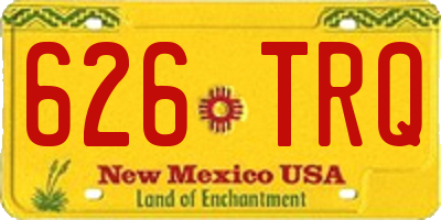 NM license plate 626TRQ