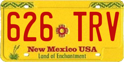 NM license plate 626TRV
