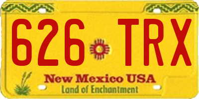 NM license plate 626TRX