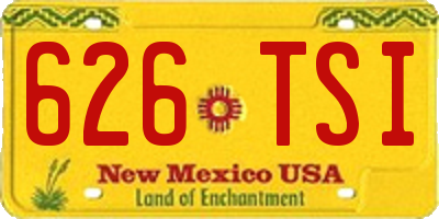 NM license plate 626TSI
