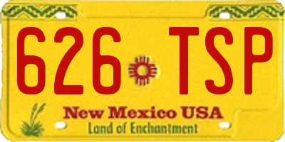 NM license plate 626TSP