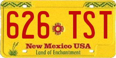 NM license plate 626TST