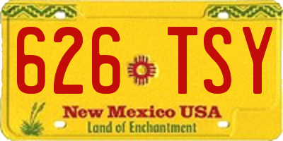 NM license plate 626TSY