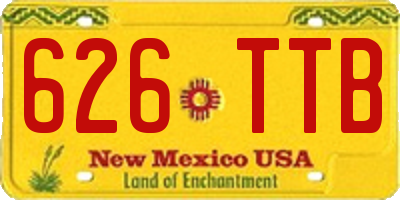 NM license plate 626TTB