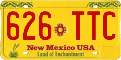 NM license plate 626TTC