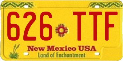 NM license plate 626TTF