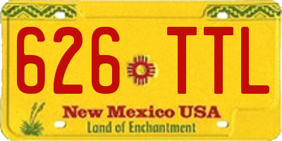 NM license plate 626TTL