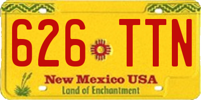 NM license plate 626TTN