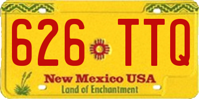 NM license plate 626TTQ