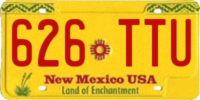 NM license plate 626TTU