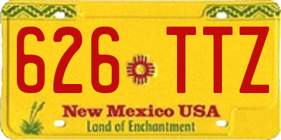 NM license plate 626TTZ