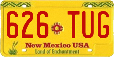 NM license plate 626TUG