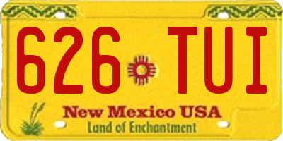 NM license plate 626TUI
