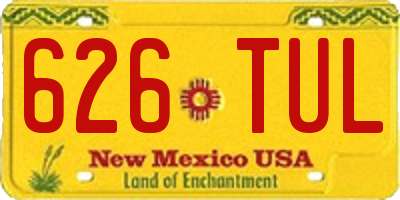 NM license plate 626TUL