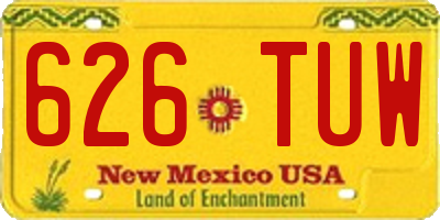 NM license plate 626TUW