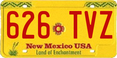 NM license plate 626TVZ