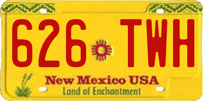 NM license plate 626TWH
