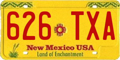 NM license plate 626TXA