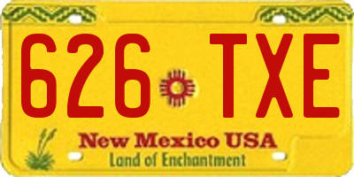 NM license plate 626TXE