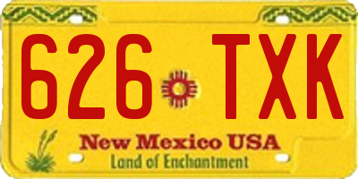 NM license plate 626TXK
